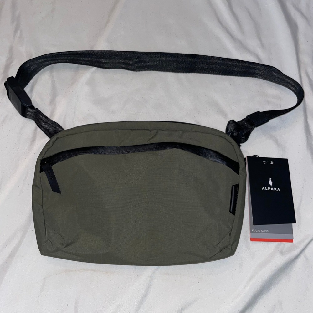 Alpaka Flight Sling Green Axoflux 210D Ripstop Nylon Crossbody Bag AA010460518